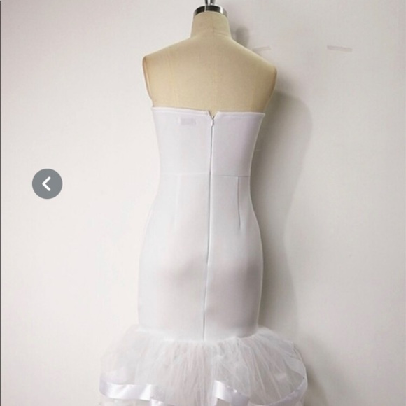 ***SOLD***Wedding, party, club, tube white dress XL - Picture 5 of 5